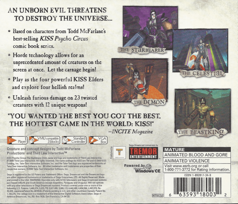 Kiss Psycho Circus - The Nightmare Child — box-2D-back (US)