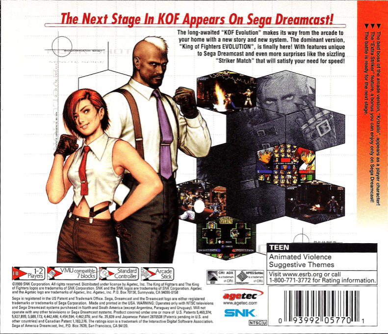 King of Fighters, The - Evolution — box-2D-back (US)