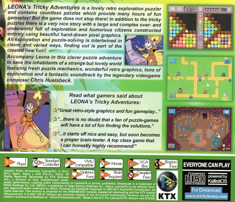 Leona's Tricky Adventures — box-2D-back (WOR)