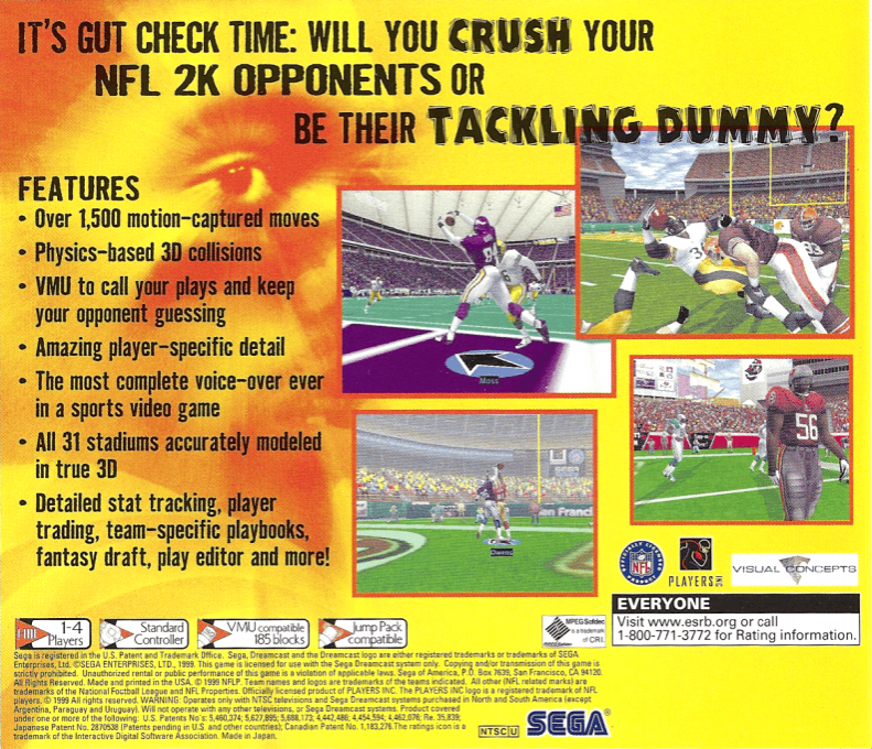 NFL 2K — box-2D-back (US)