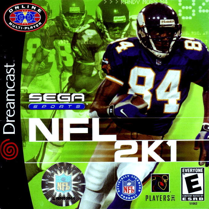 NFL 2K1 box art