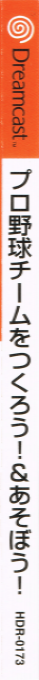 Pro Yakyuu Team o Tsukurou! & Asobou! — box-2D-side (JP)