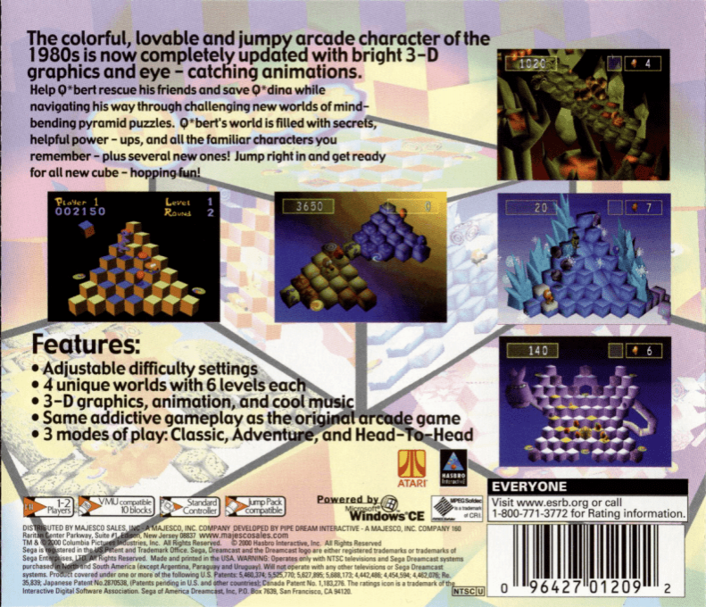Q-bert — box-2D-back (US)