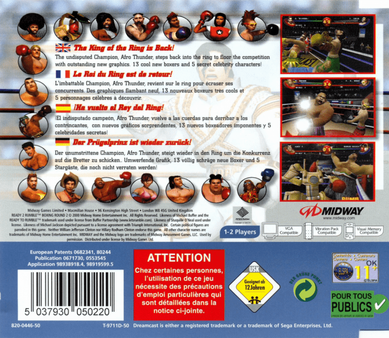Ready 2 Rumble Boxing Round 2 — box-2D-back (EU)