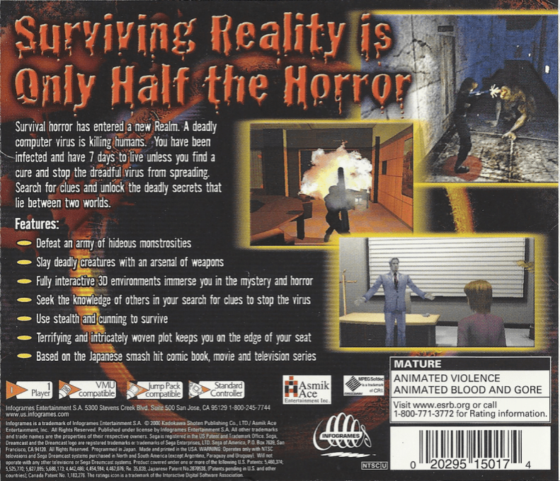 Ring, The - Terror's Realm — box-2D-back (US)
