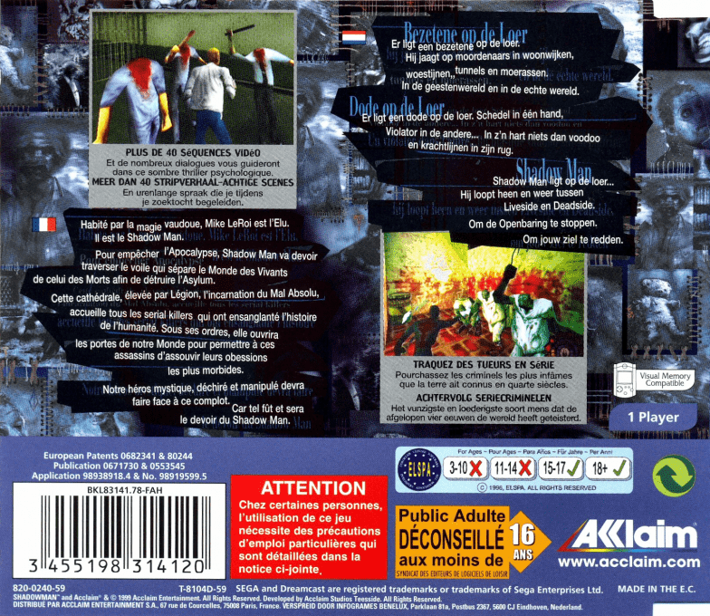 Shadow Man — box-2D-back (EU)
