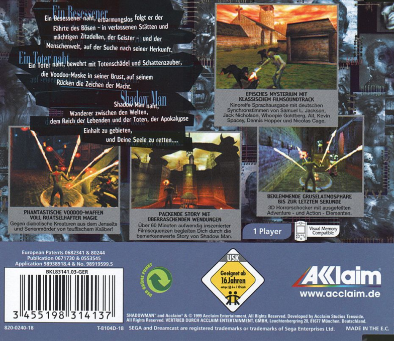 Shadow Man — box-2D-back (DE)