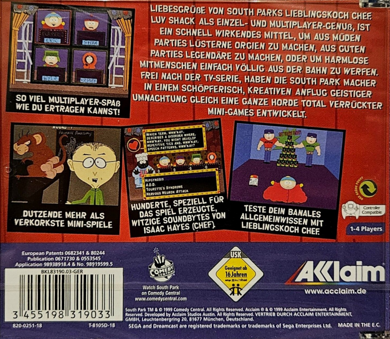 South Park - Chef's Luv Shack — box-2D-back (DE)