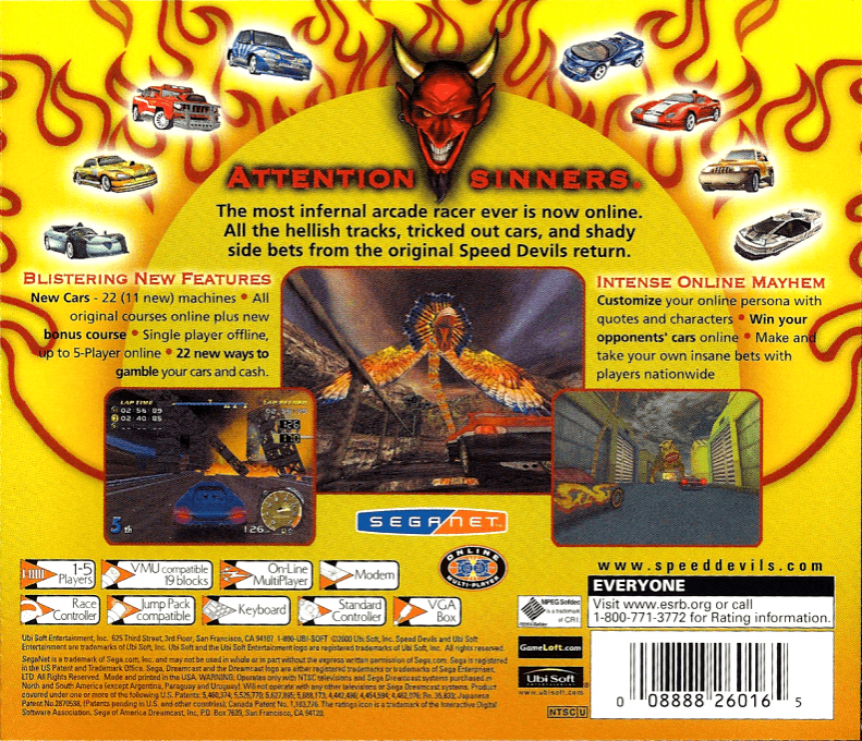 Speed Devils Online Racing — box-2D-back (US)