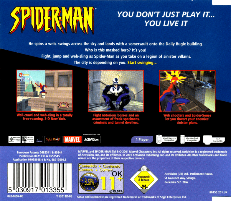 Spider-Man — box-2D-back (EU)