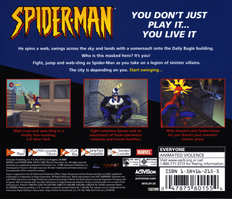 Spider-Man — box-2D-back (US)