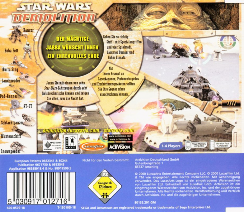 Star Wars Demolition — box-2D-back (DE)