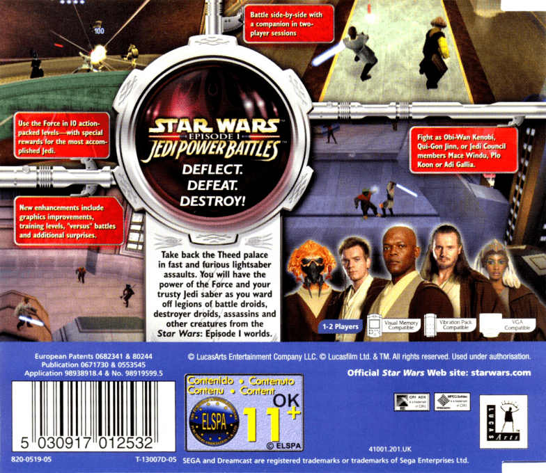 Star Wars - Episode 1 Jedi Power Battles — box-2D-back (EU)