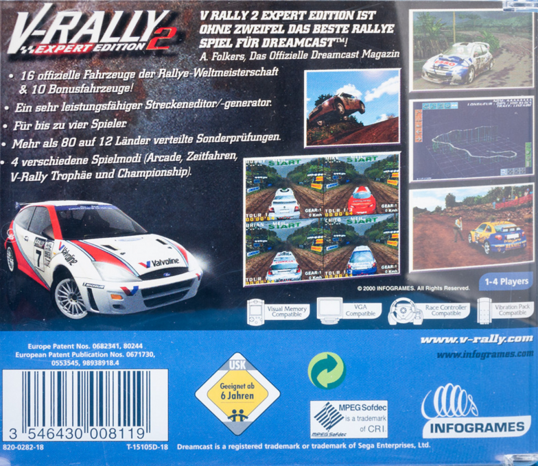 V-Rally 2 - Expert Edition — box-2D-back (DE)