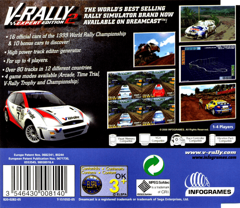 V-Rally 2 - Expert Edition — box-2D-back (EU)