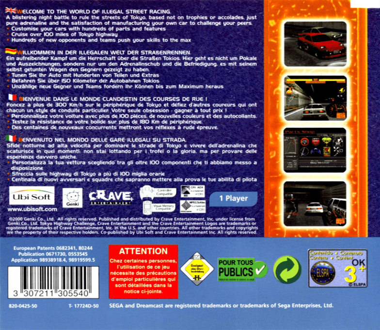 Tokyo Highway Challenge 2 — box-2D-back (EU)
