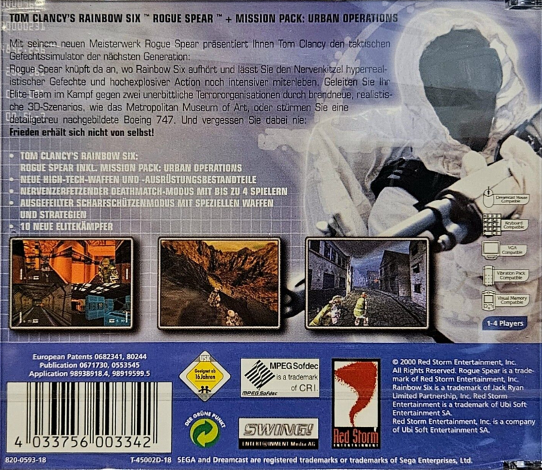Tom Clancy's Rainbow Six Rogue Spear — box-2D-back (DE)
