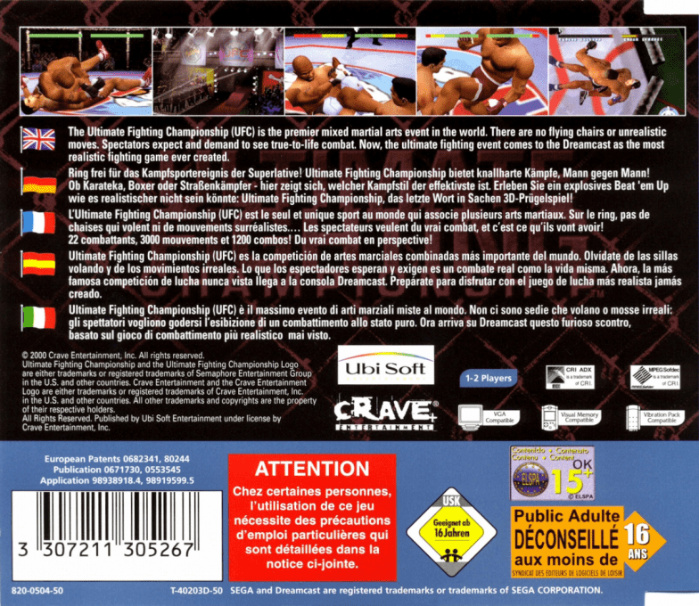 Ultimate Fighting Championship — box-2D-back (EU)