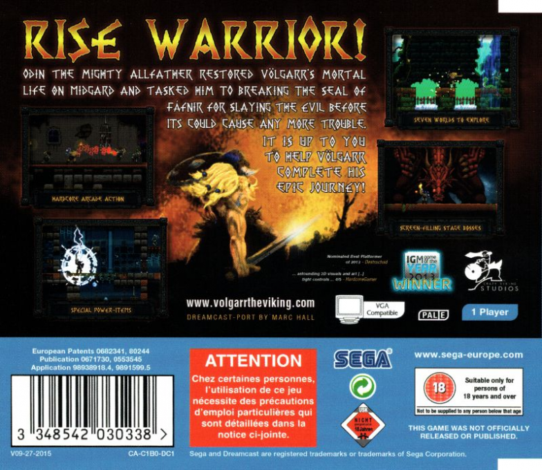 Völgarr The Viking . — box-2D-back (EU)