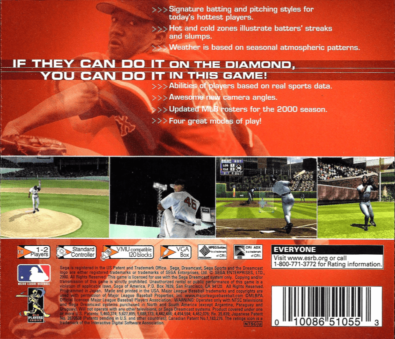 World Series Baseball 2K1 — box-2D-back (US)