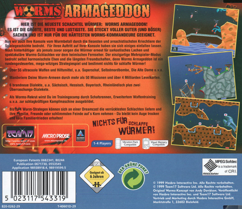 Worms Armageddon — box-2D-back (DE)