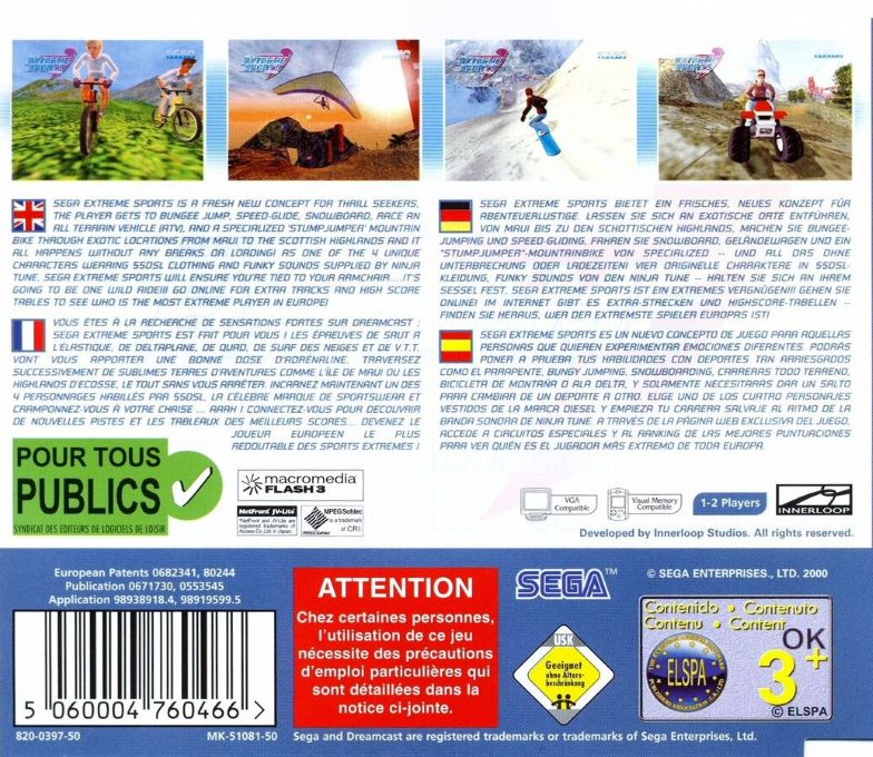 Sega Extreme Sports — box-2D-back (EU)