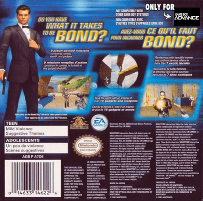 007 - Nightfire — box-2D-back (US)