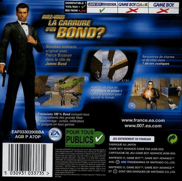007 - Nightfire — box-2D-back (FR)