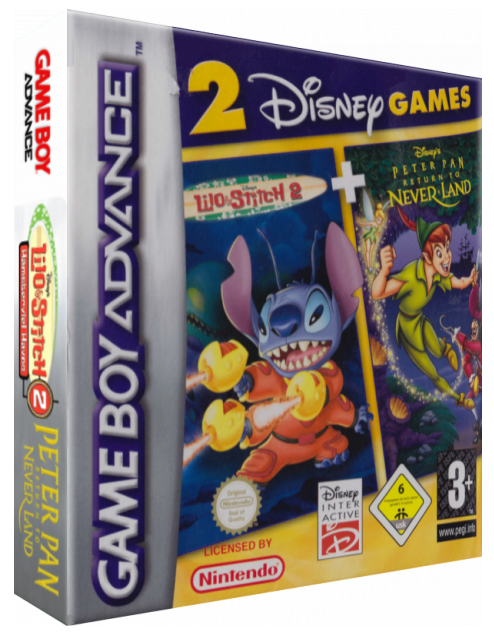 2 Disney Games - Lilo And Stitch 2 + Peter Pan - Return To Neverland — box-3D (EU)