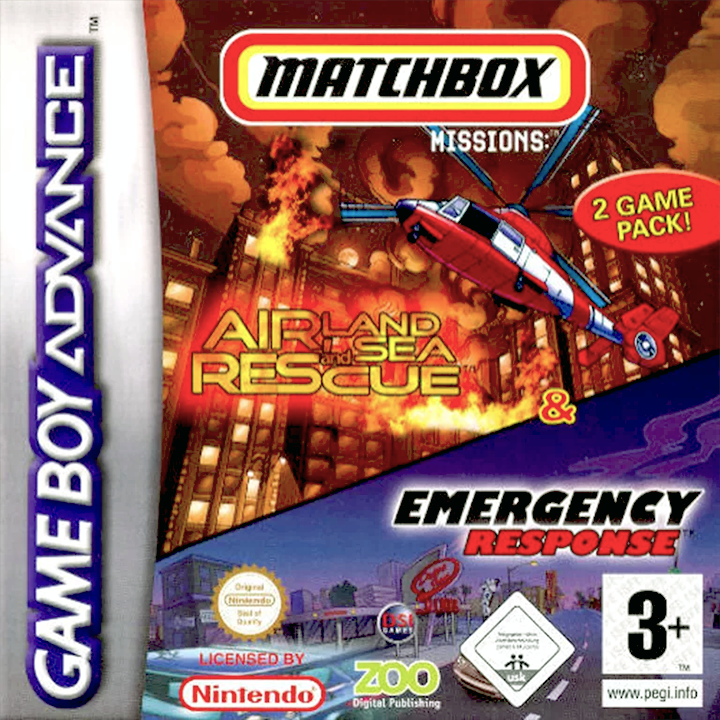 2 Game Pack! - Matchbox Missions - Emergency Response And Air, Land And Sea Rescue — box-2D (EU)