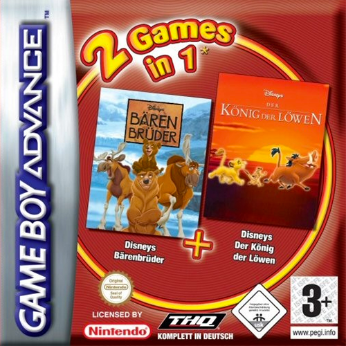 2 Games In 1 - Brother Bear + The Lion King box art