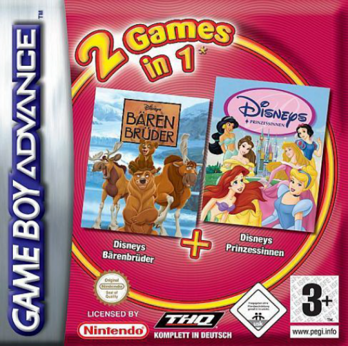 2 Games In 1 - Disney's Brother Bear + Disney Princess box art