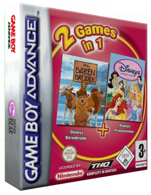 2 Games In 1 - Disney's Brother Bear + Disney Princess — box-3D (EU)