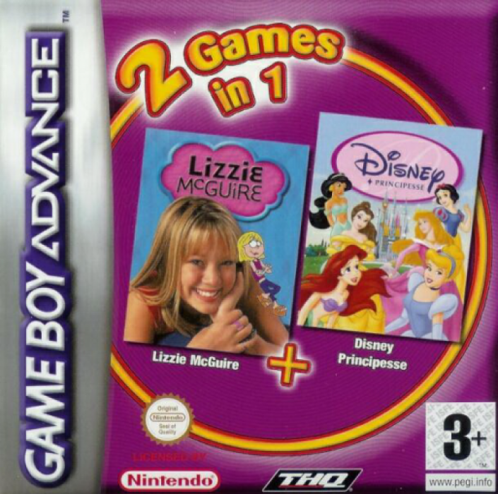 2 Games In 1 - Disney Princess + Lizzie Mcguire box art