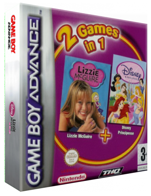 2 Games In 1 - Disney Princess + Lizzie Mcguire — box-3D (EU)