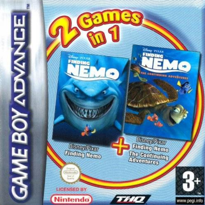 2 Games In 1 - Finding Nemo + Finding Nemo - The Continuing Adventures box art