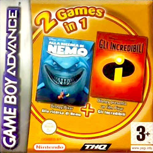 2 Games In 1 - Finding Nemo + The Incredibles — box-2D (IT)
