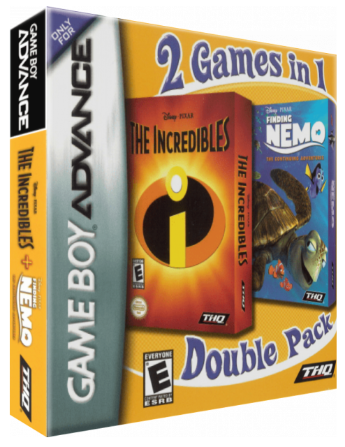 2 Games In 1 - Finding Nemo - The Continuing Adventures + The Incredibles — box-3D (US)