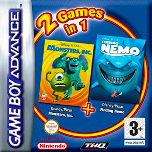 2 Games In 1 - Monsters, Inc. + Finding Nemo — box-2D (EU)