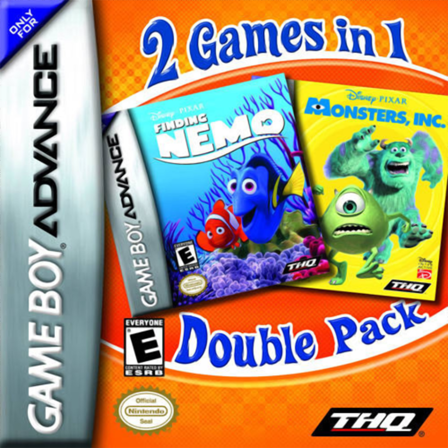 2 Games In 1 - Monsters, Inc. + Finding Nemo box art