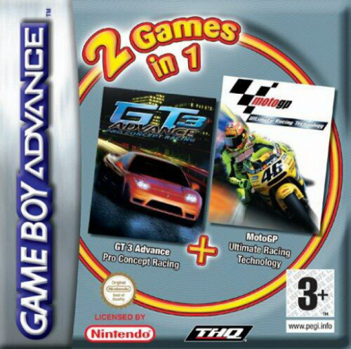 2 Games In 1 - Moto Gp + Gt Advance 3 - Pro Concept Racing box art