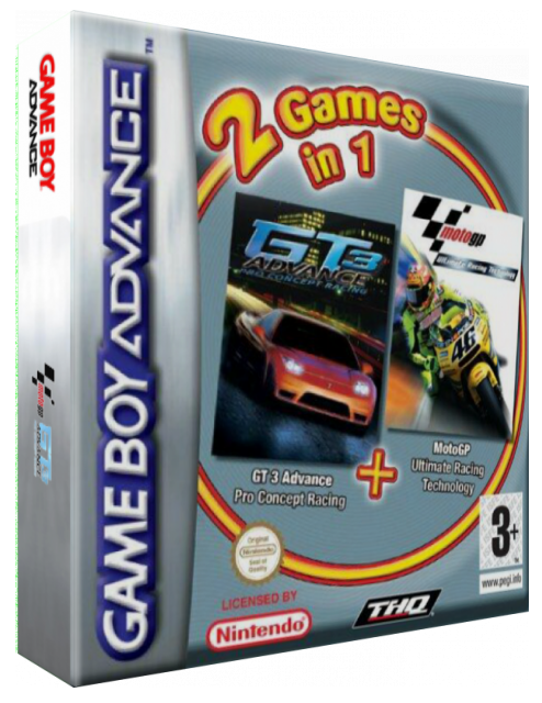 2 Games In 1 - Moto Gp + Gt Advance 3 - Pro Concept Racing — box-3D (EU)