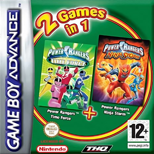 2 Games in 1 : Power Rangers, Ninja Storm + Power — box-2D (EU)