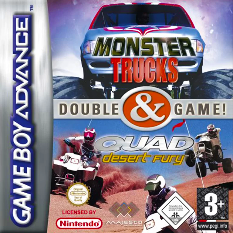 2 Games In 1 - Double Value! - Monster Trucks + Quad Desert Fury — box-2D (EU)