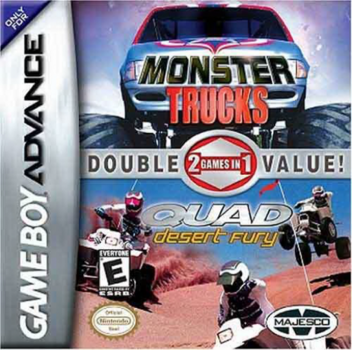 2 Games In 1 - Double Value! - Monster Trucks + Quad Desert Fury box art