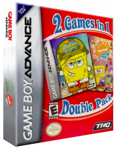 2 Games In 1 - Spongebob Squarepants - Battle For Bikini Bottom + Nicktoons - Freeze Frame Frenzy — box-3D (US)