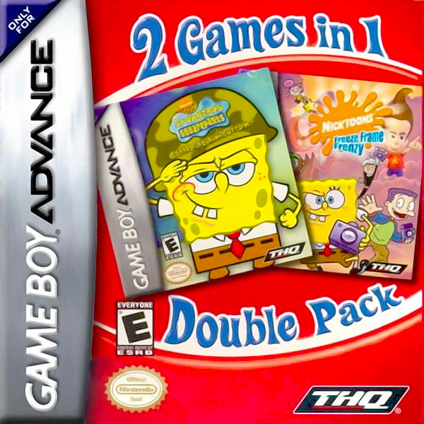 2 Games In 1 - Spongebob Squarepants - Battle For Bikini Bottom + Nicktoons - Freeze Frame Frenzy box art
