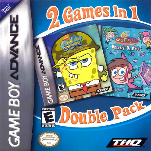 2 Games In 1 - Spongebob Squarepants - Battle For Bikini Bottom + The Fairly Oddparents! - Breakin' Da Rules box art