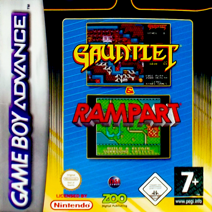 2 Games in One! : Gauntlet + Rampart — box-2D (EU)