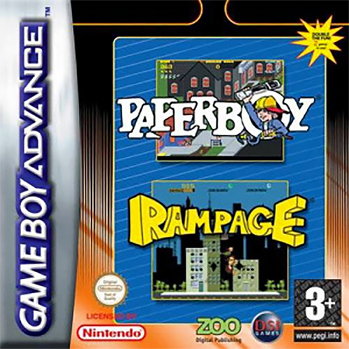 2 Games in One! : Paperboy + Rampage — box-2D (EU)